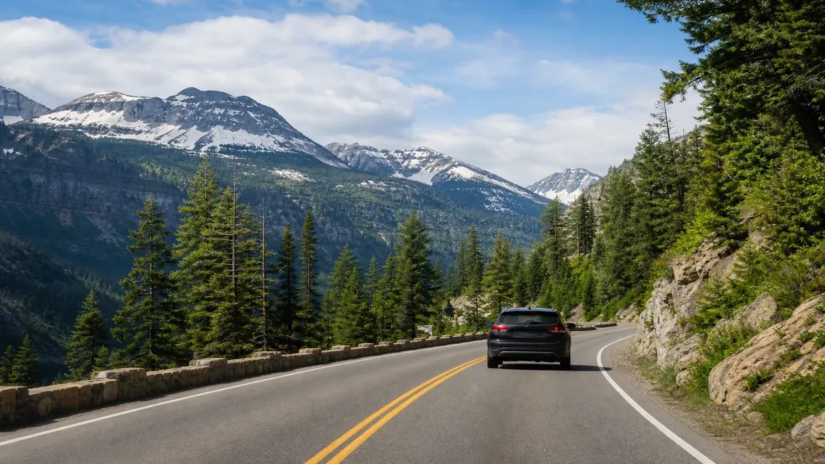 Driving Tips scenic highway guide illustration